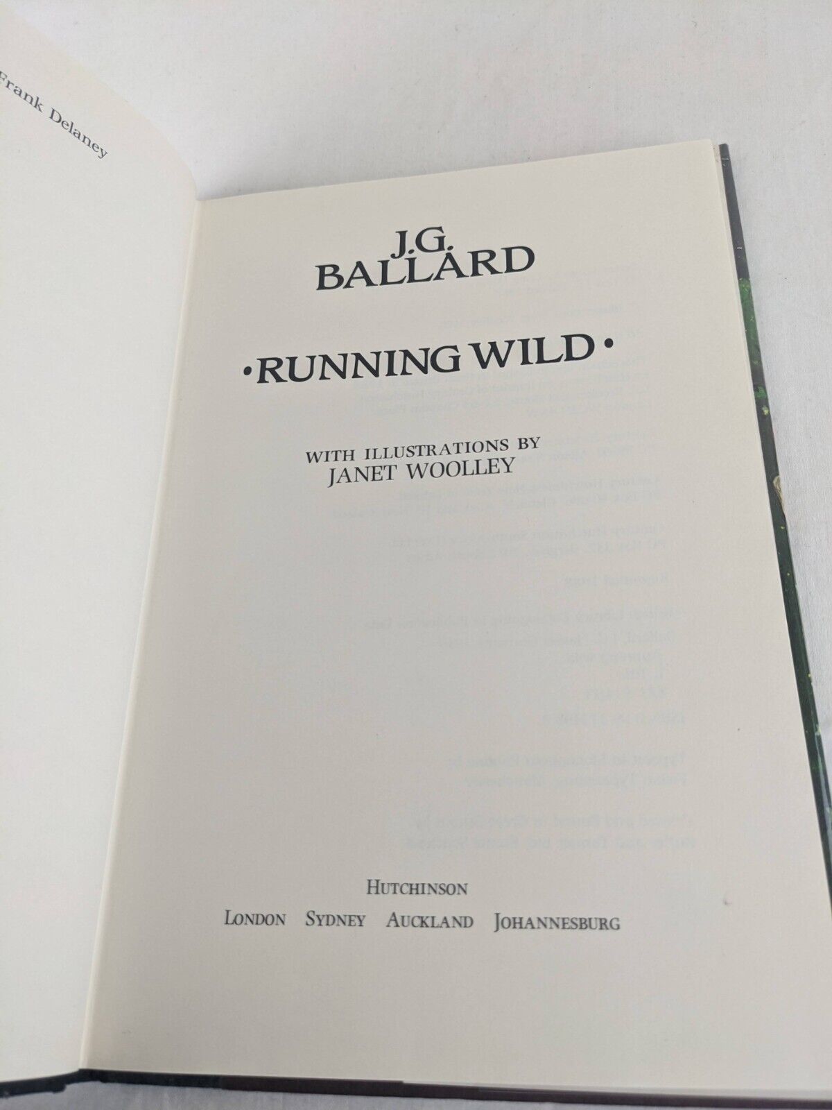 Running wild by J.G. Ballard 1988 Hardcover illustrated Janet Woolley