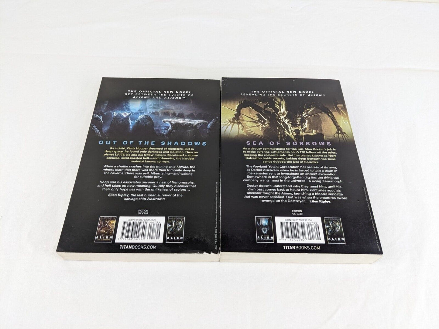 Alien: Out of the shadows & Sea of sorrows by Tim Lebbon & James Moore 2014