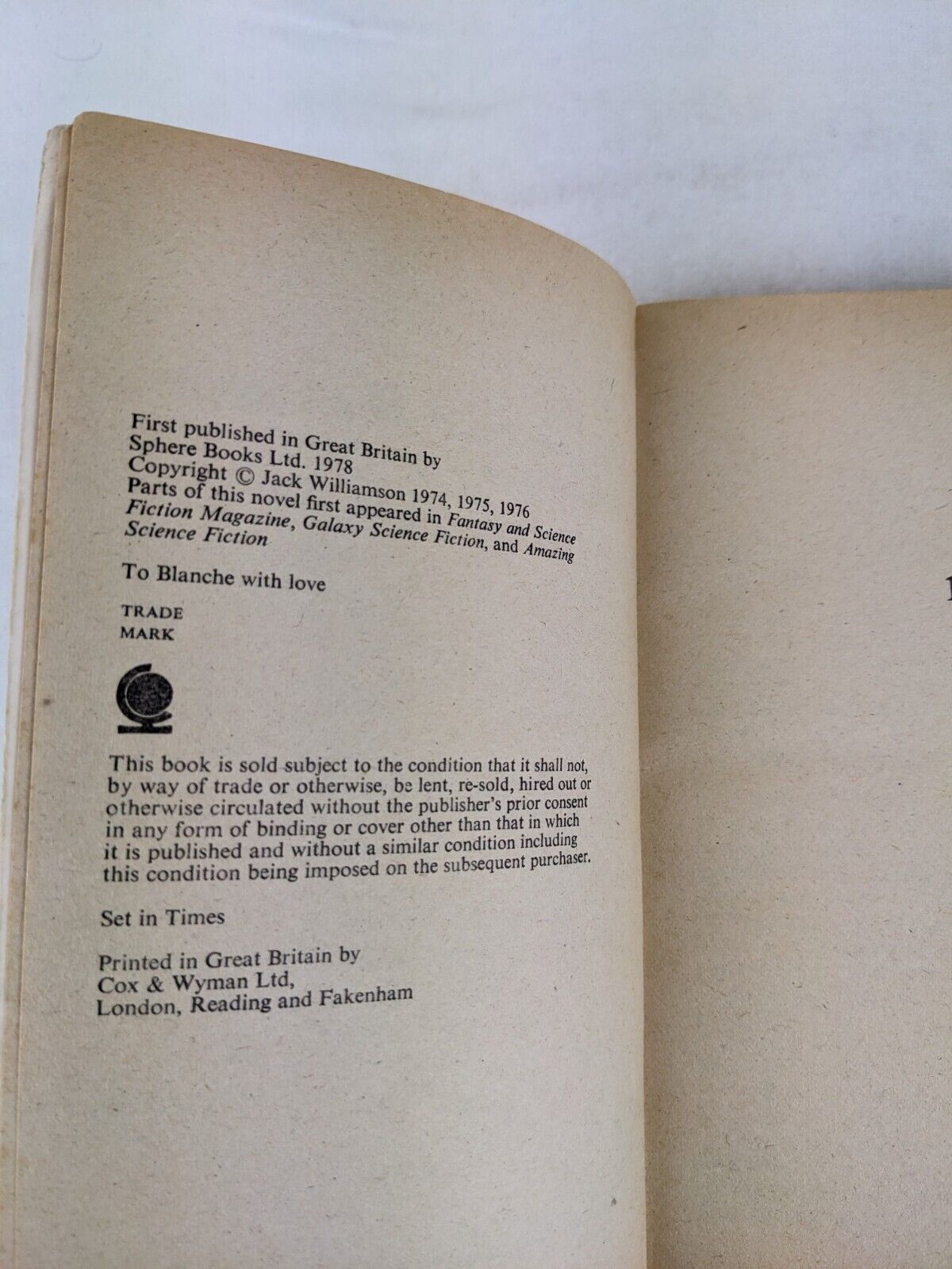 The power of blackness by Jack Williamson 1978 Sphere