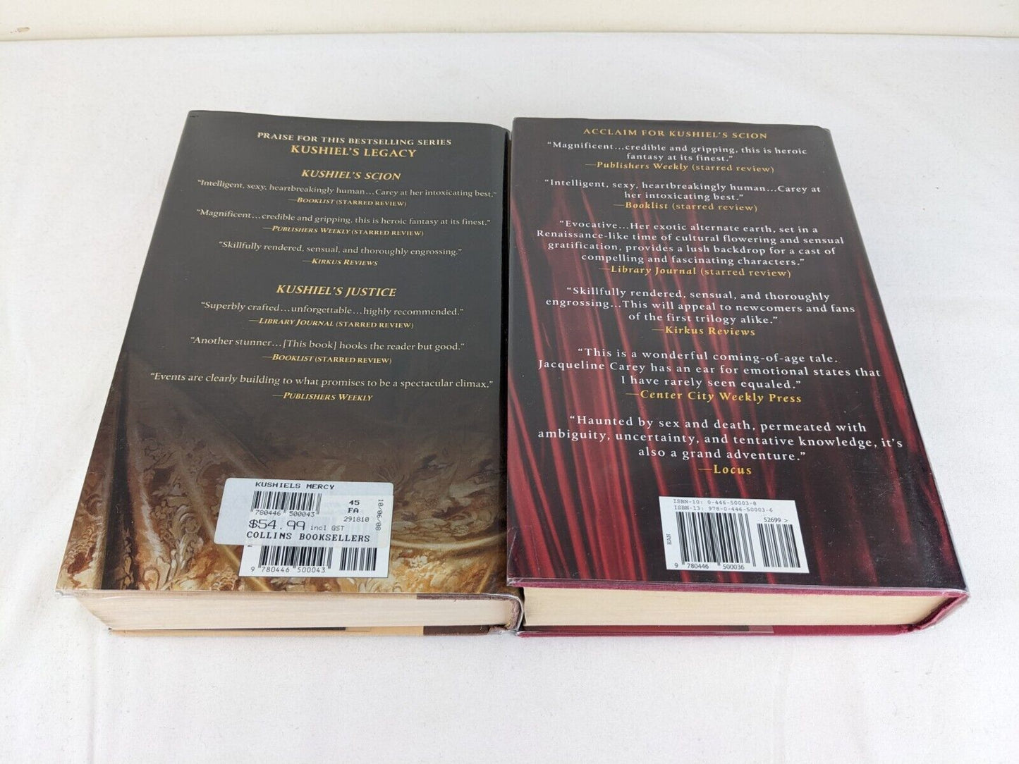 Kushiel's Justice & Kushiel's Mercy by Jacqueline Carey First Edition Hardcover