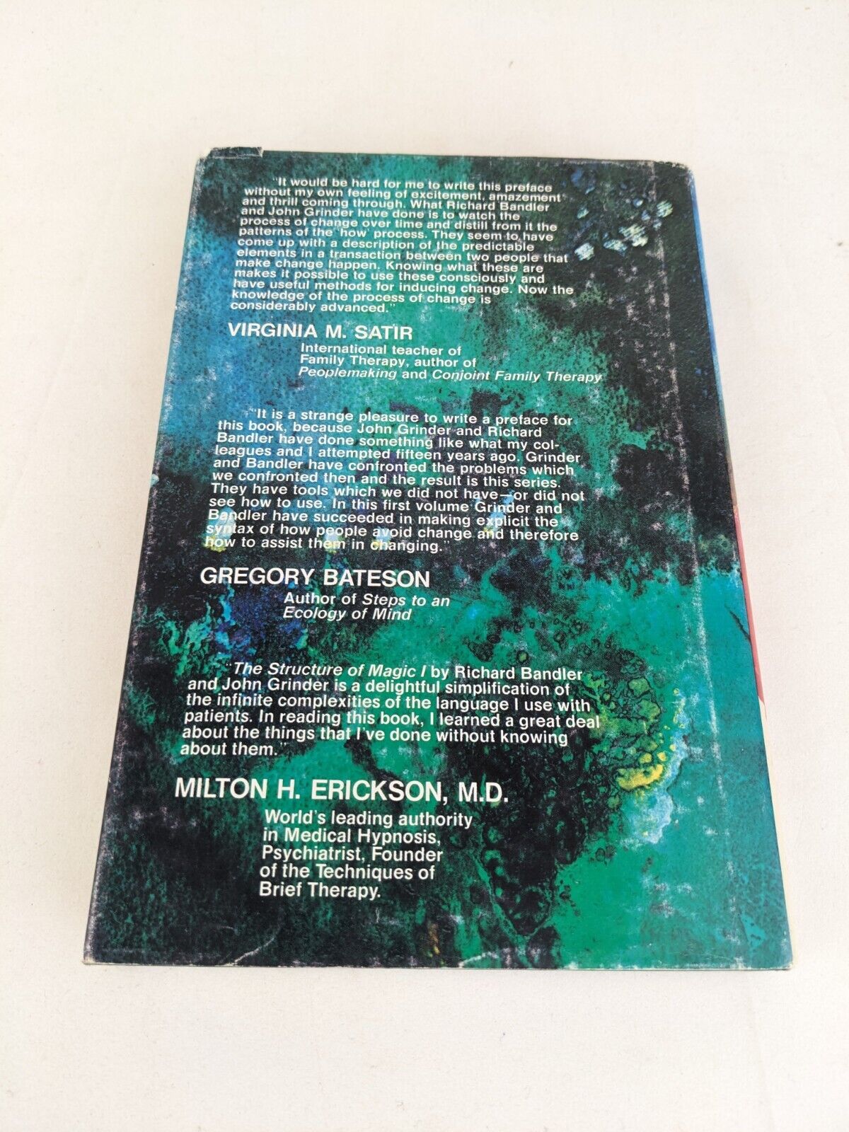 Structure of Magic I: Book about Language and Therapy Richard Bandler 1975 HC