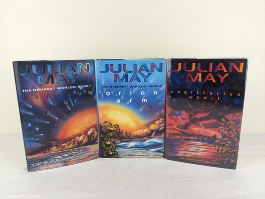 The rampart worlds trilogy by Julian May 1998 hardcover Spur, Arm, Whorl