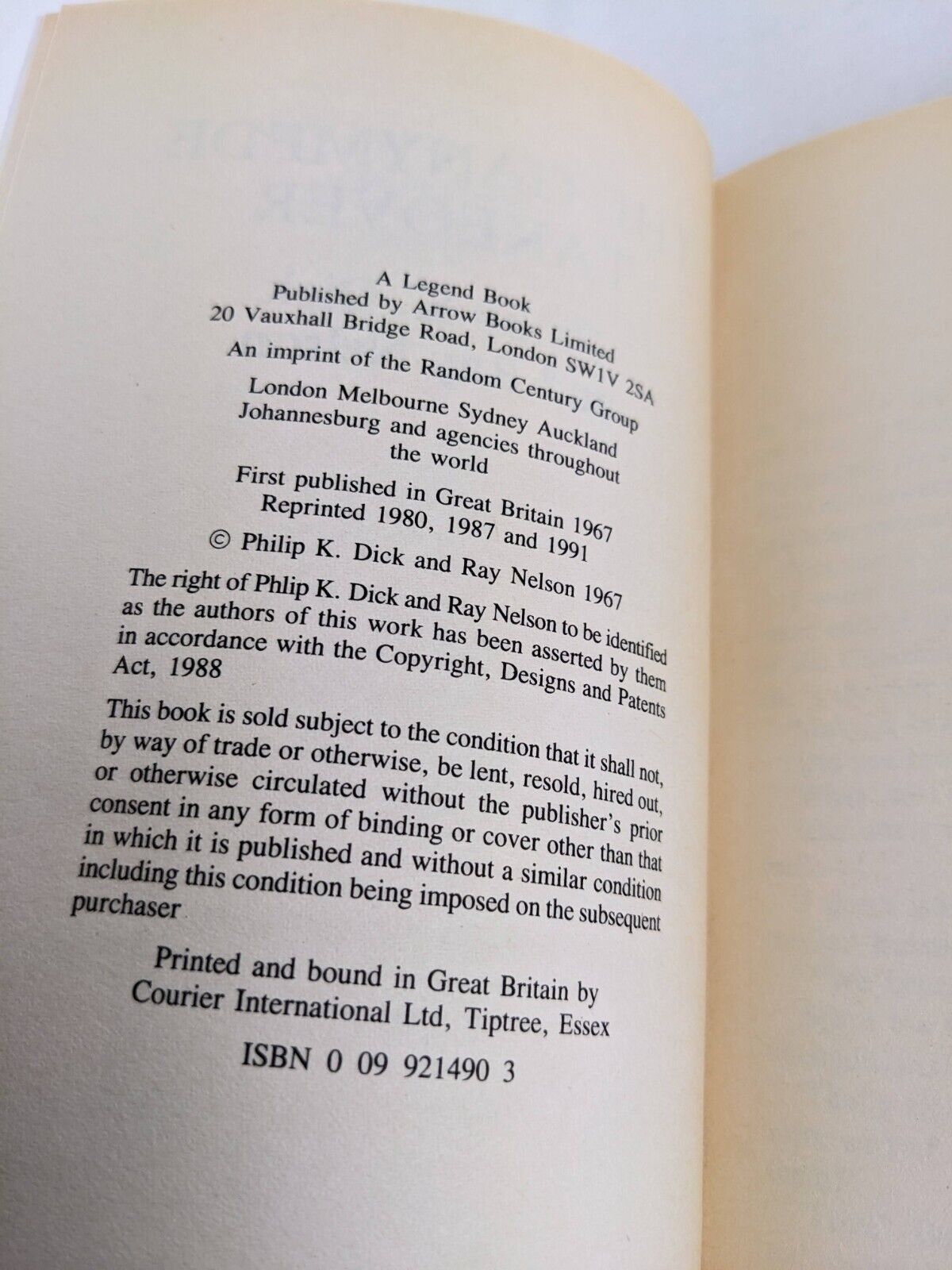 The ganymede takeover by Philip K. Dick & Ray Nelson 1991 Legend