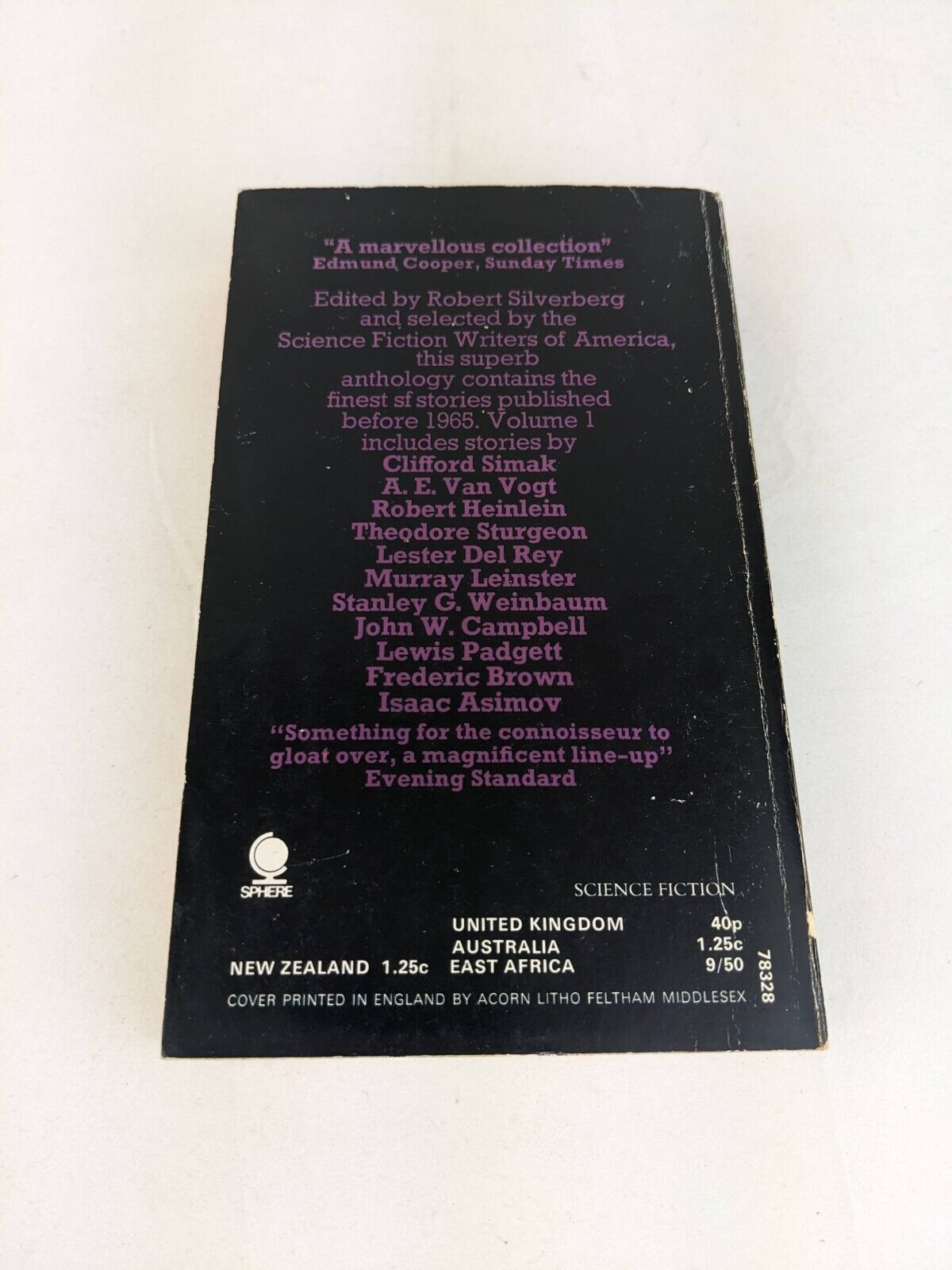 Science fiction hall of fame volume one edited by Robert Silverberg 1972