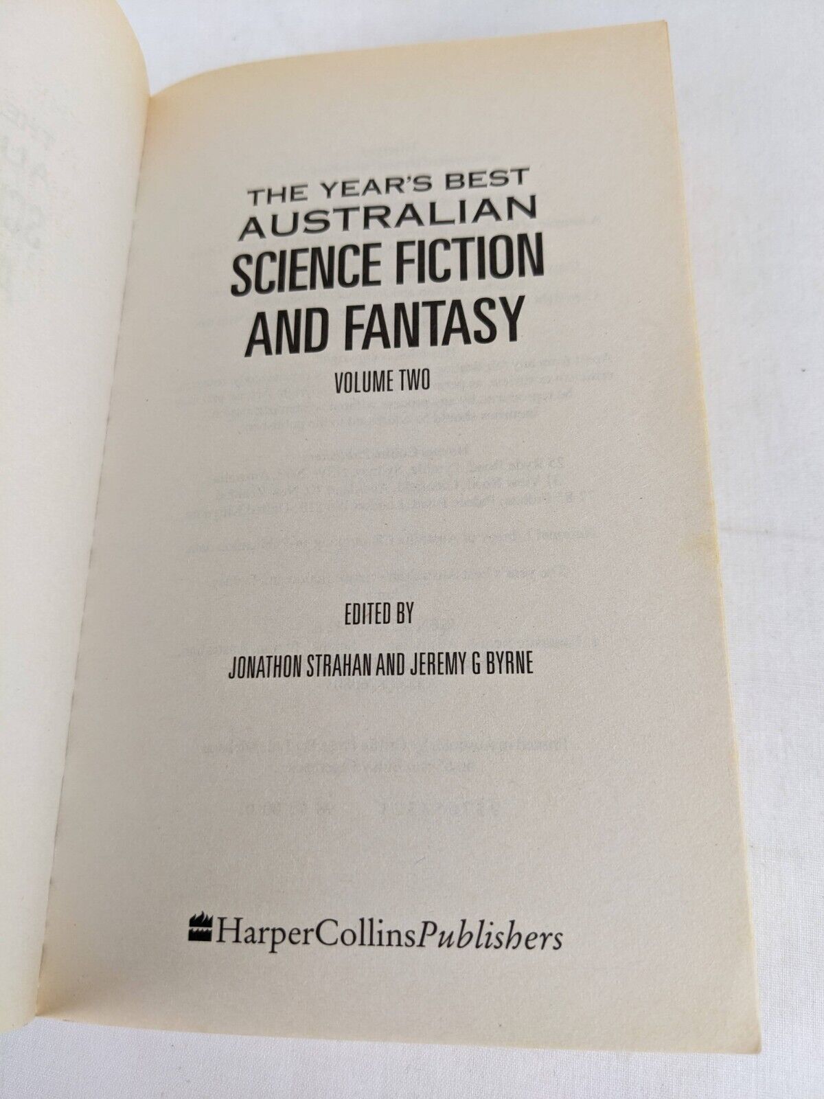 The year's best Australian Science Fiction and Fantasy volume two 1998