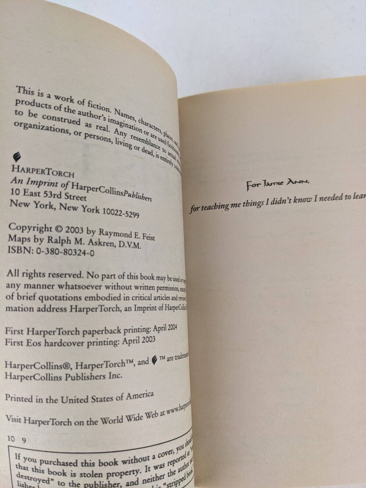 Talon of the silver hawk by Raymond E. Feist 2004 Conclave of shadows