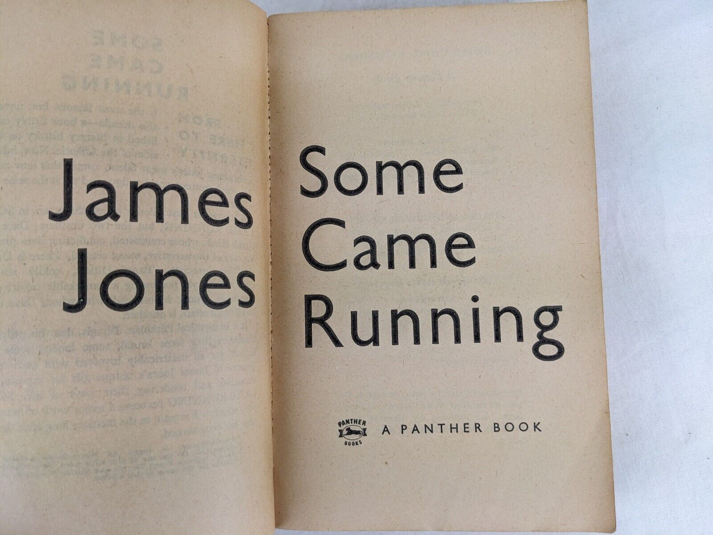 Some came running by James Jones 1960 Panther books