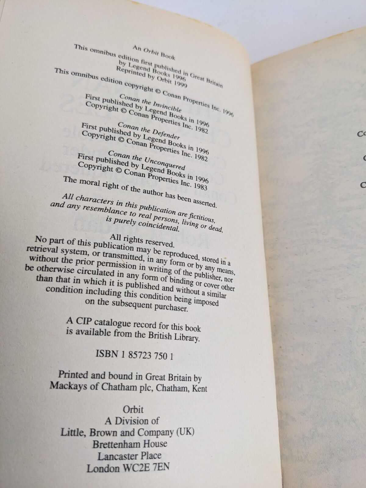 The conan chronicles by Robert Jordan 1999