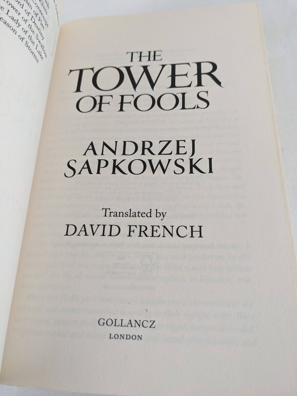 The tower of fools by Andrzej Sapkowski translated David French 2020 Hussite