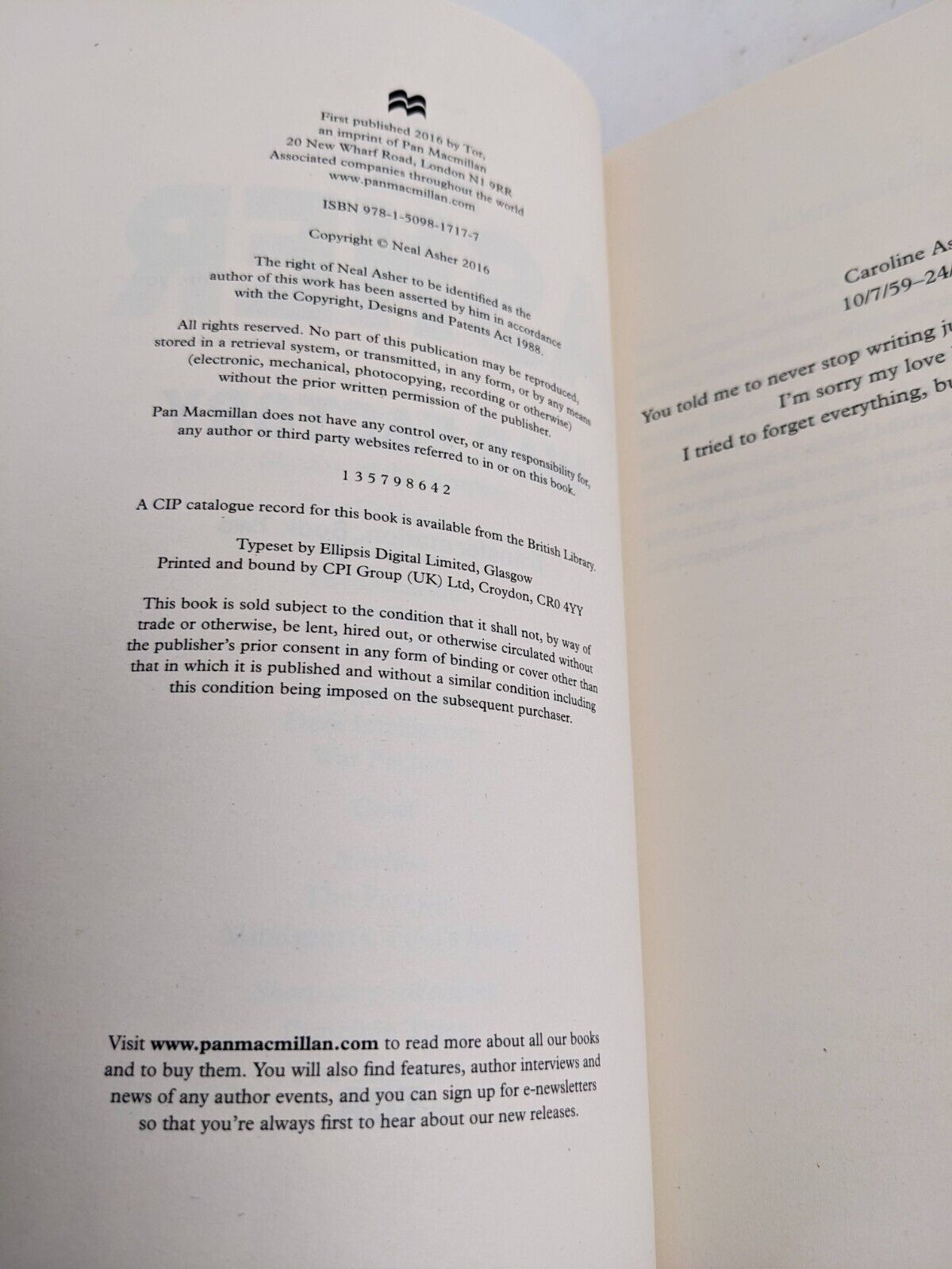 War factory by Neal Asher 2016 Transformation