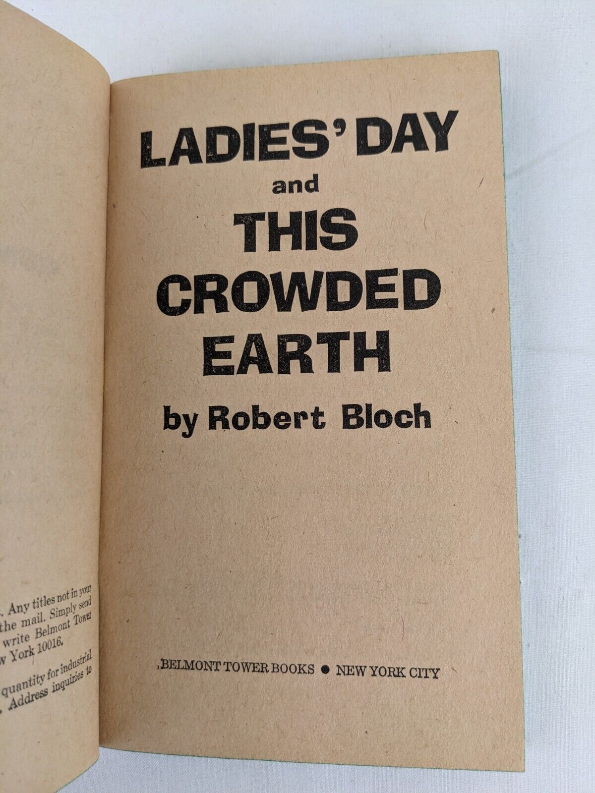 Ladies' day & this crowded earth by Robert Bloch 1974