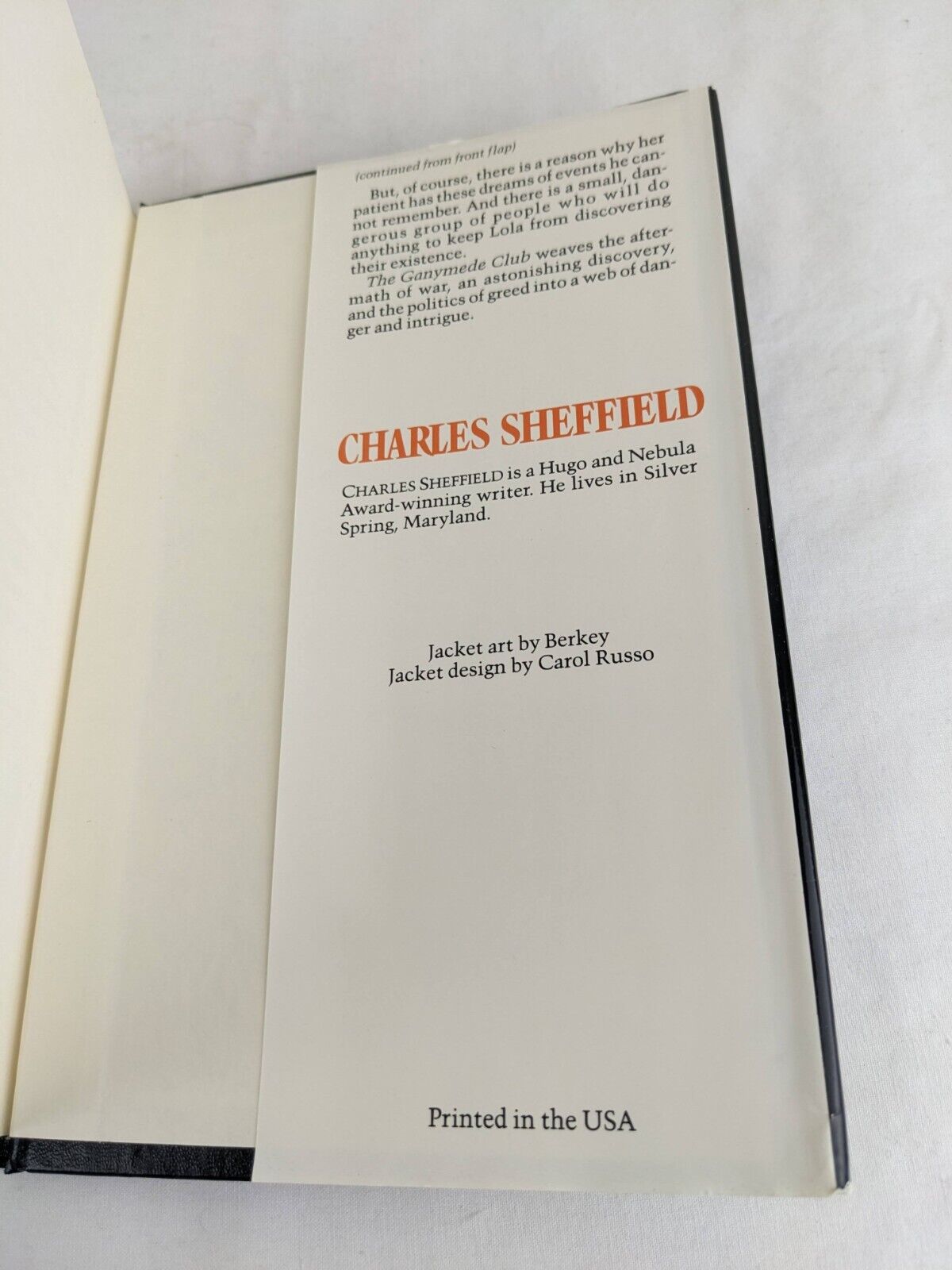 The Ganymede club by Charles Sheffield 1995 Hardcover