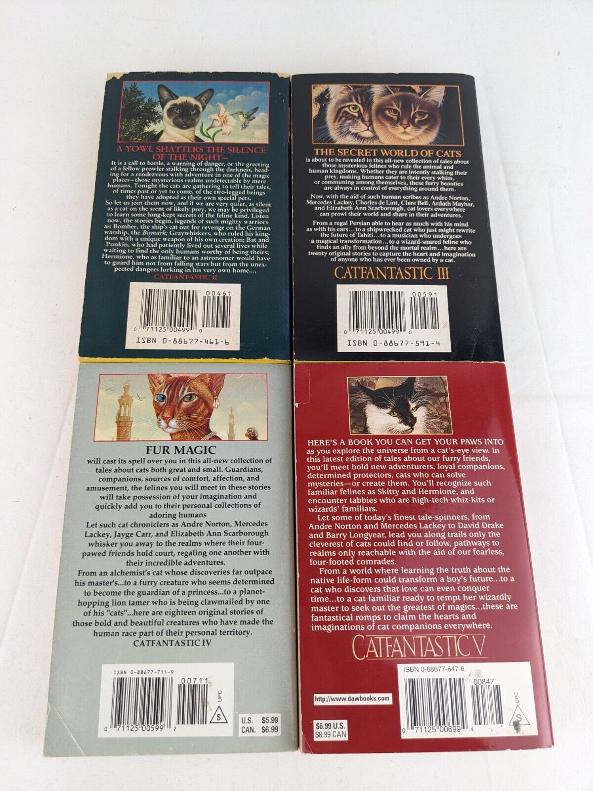 Catfantastic series x 4 by Andre Norton / Martin H. Greenberg 1991 Short Stories