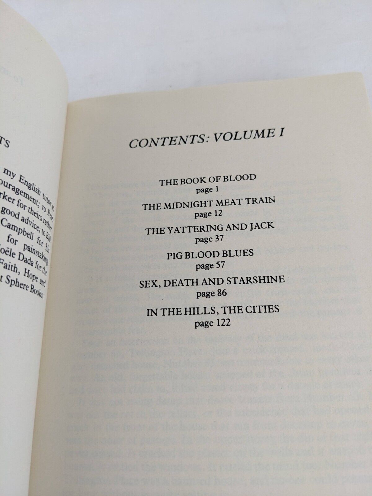 Books of blood volumes one, two & three by Clive Barker 1992