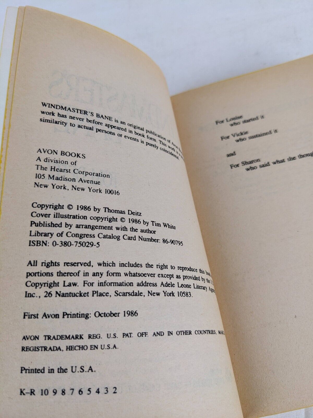 Windmaster's bane by Tom Deitz 1986 David Sullivan