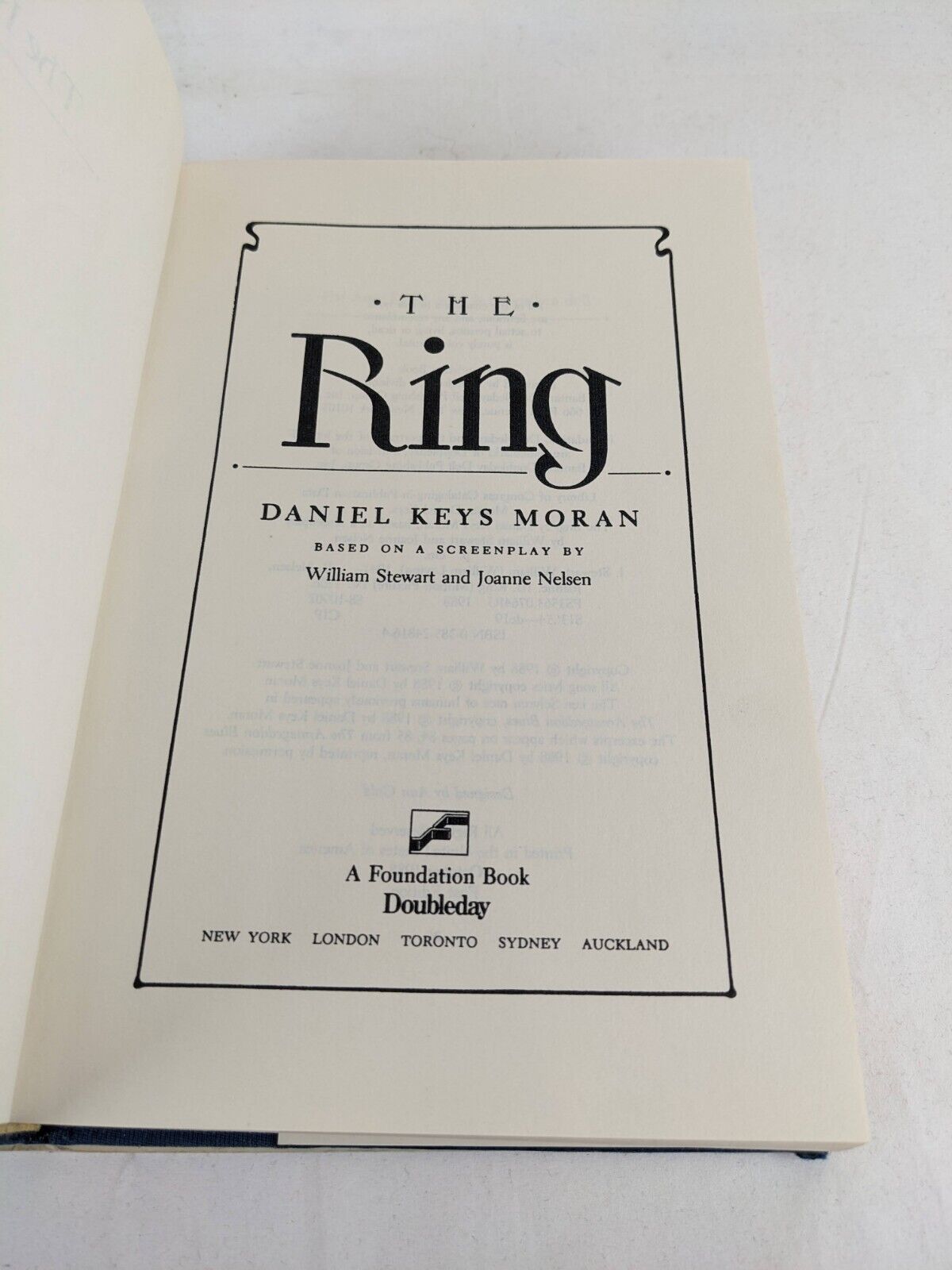 The ring by Daniel Keys Moran 1988 US First Edition Hardcover