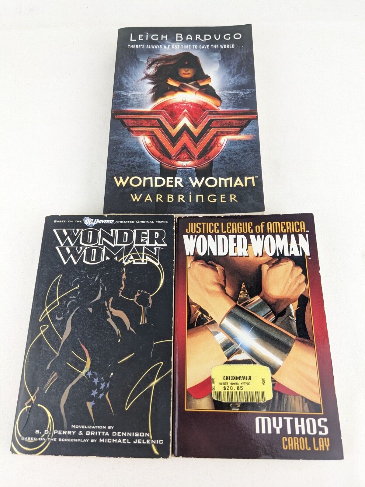 Wonder woman x 3 books - Warbringer, Wonder woman & Mythos - Bardugo, Perry, Lay