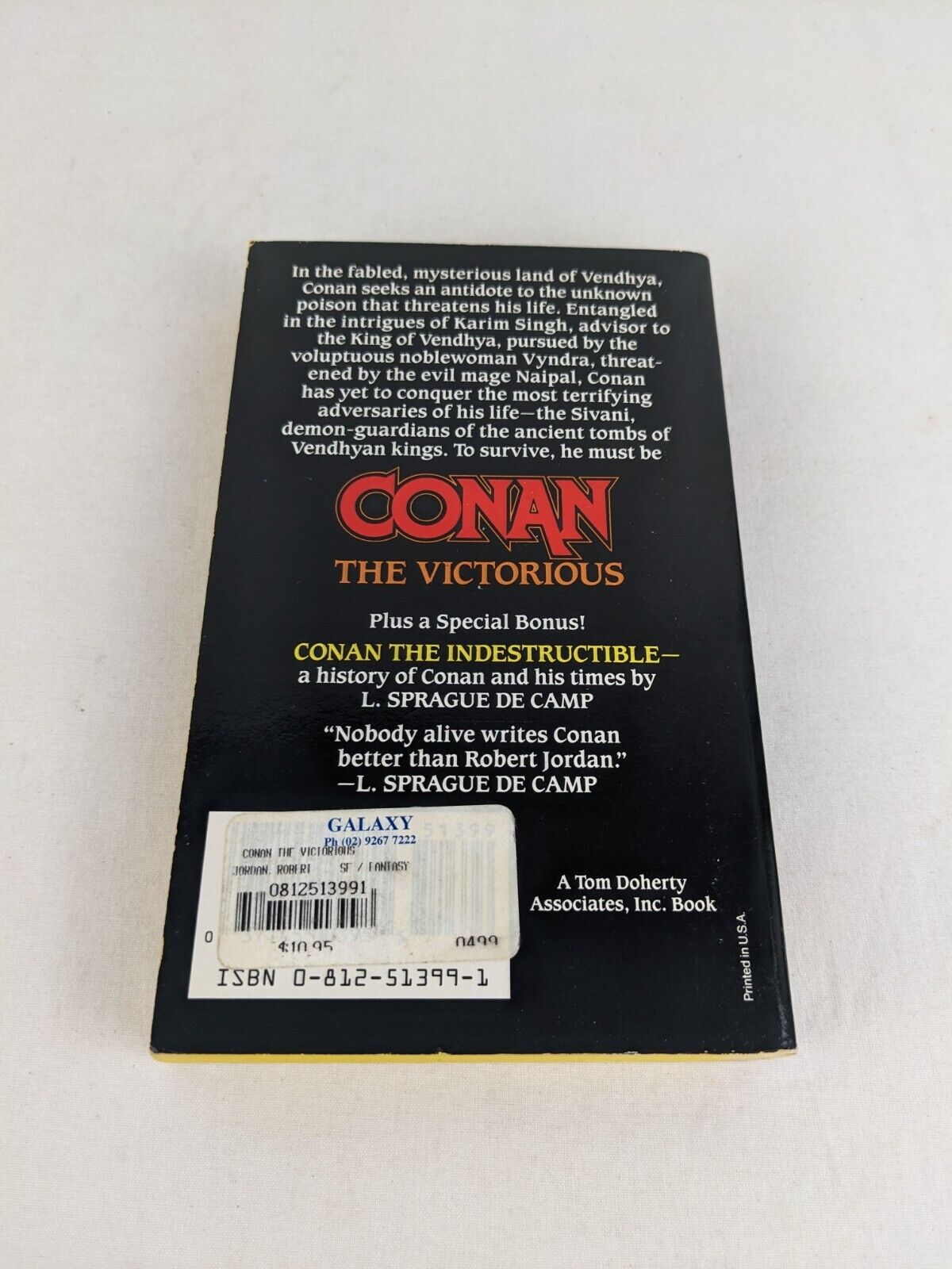 Conan the victorious by Robert Jordan 1984 TOR