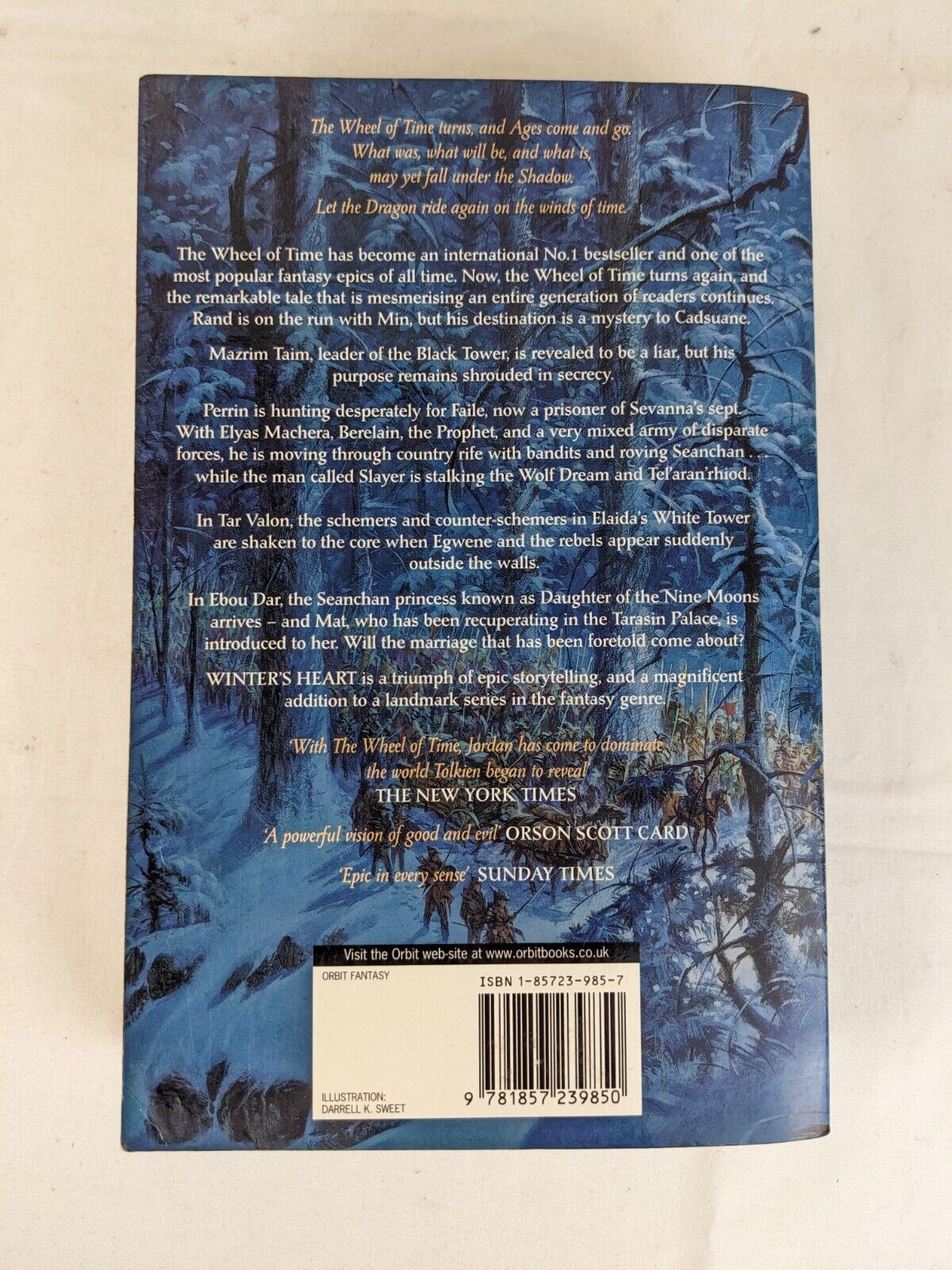 Winter's heart by Robert Jordan large Paperback wheel of time book 9 - 2000