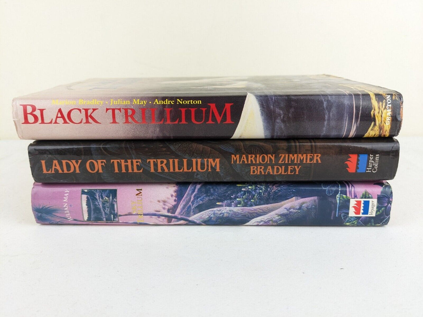 Trillium Saga by Julian May, Bradley & Norton - Black, Lady & Sky Hardcover 1991