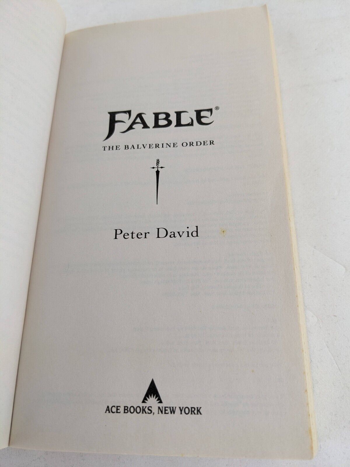 Fable: The balvarine order by Peter David 2010