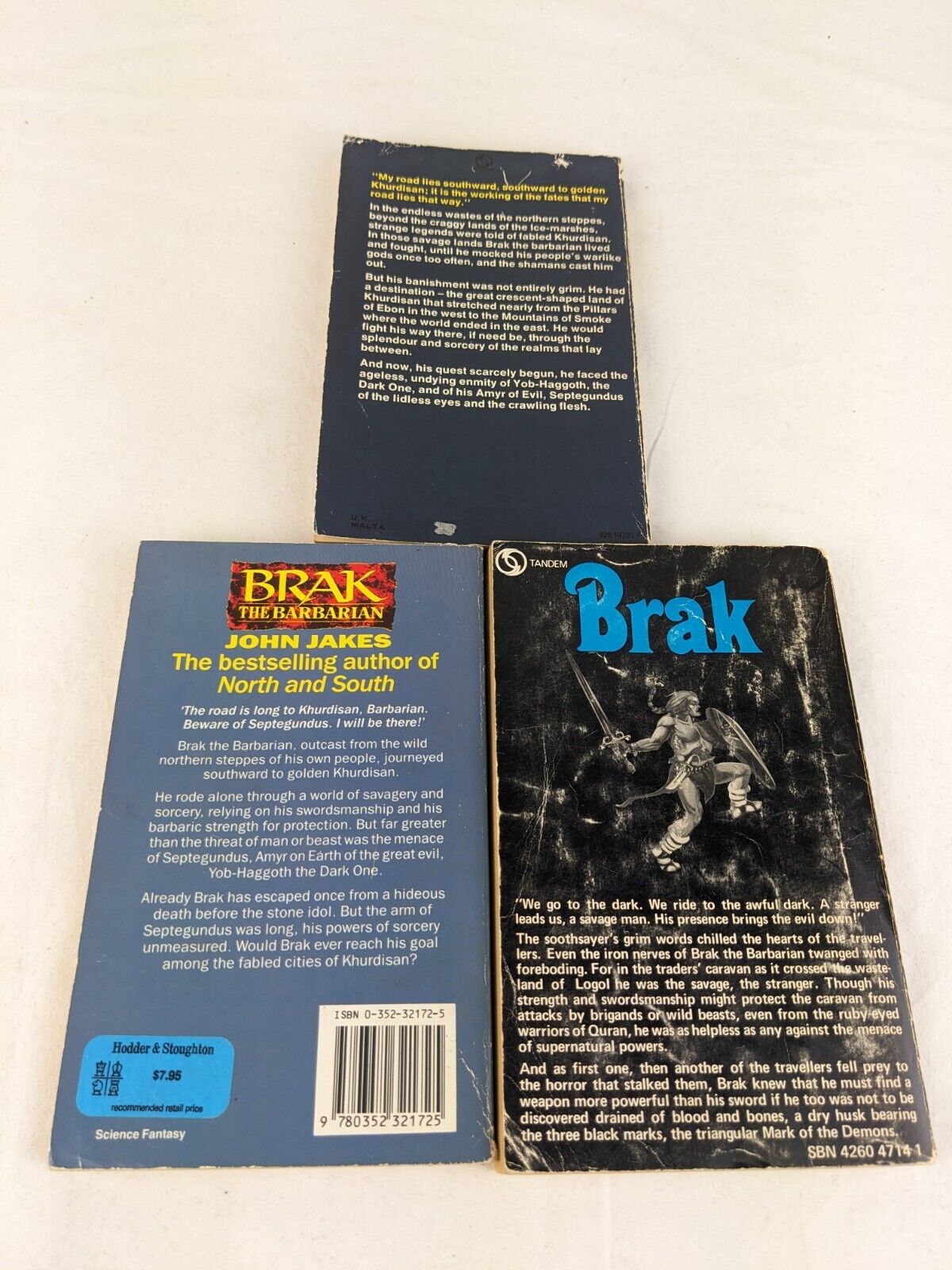 Brak the Barbarian by John Jakes 1976 Brak, The sorceress & Mark of the demons