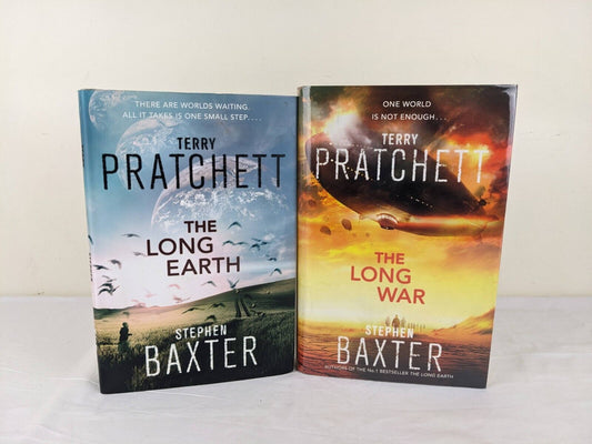 Long Earth & Long War - Terry Pratchett Stephen Baxter 2012 Hardcover First Ed.