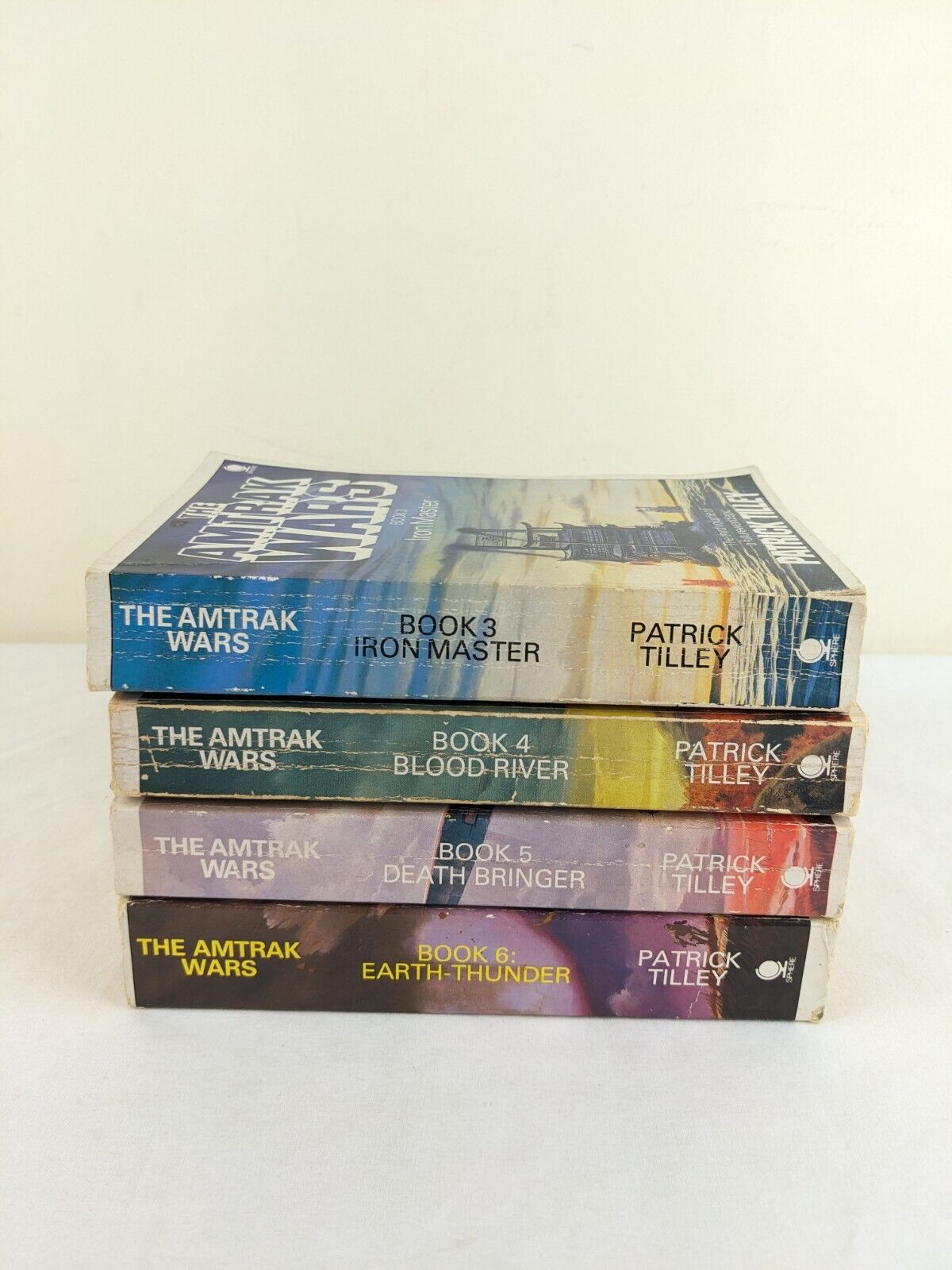 Amtrak wars books 3-6 by Patrick Tilley 1987 Master, River, Bringer, Earth-thund