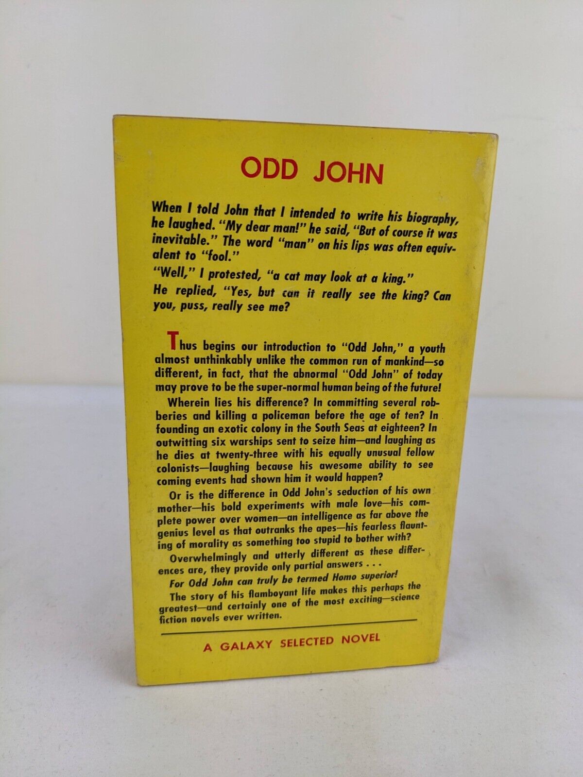 Odd John by Olaf Stapledon 1959 - Galaxy Beacon - Sleaze Pulp Science Fiction