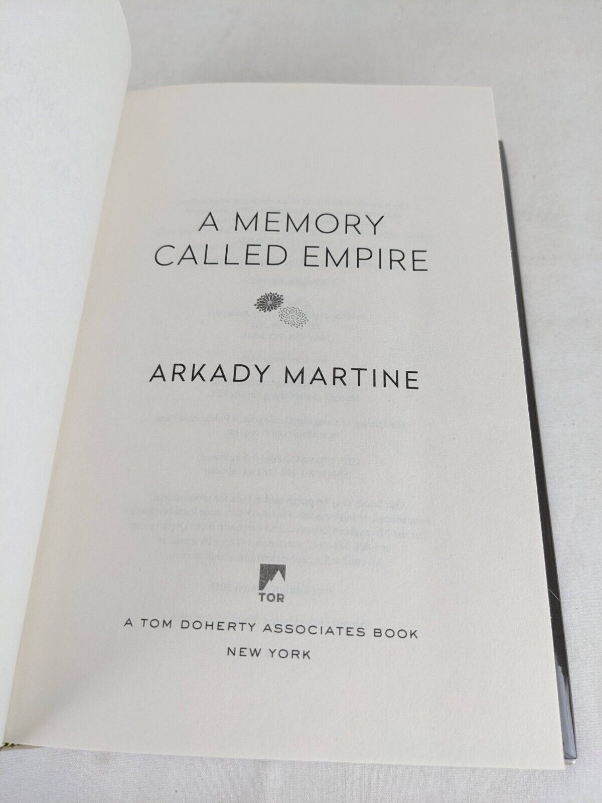 A memory called empire by Arkady Martine 2019 Hardcover First Edition