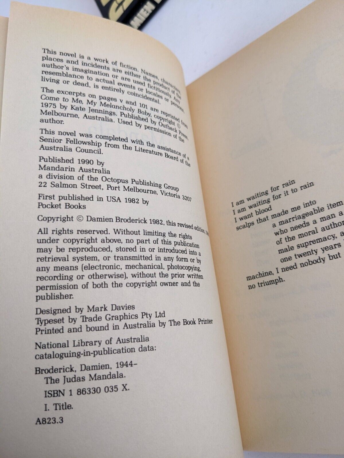 Damien Broderick x 3 - Striped Holes, Judas Mandala, Dark between stars 1988