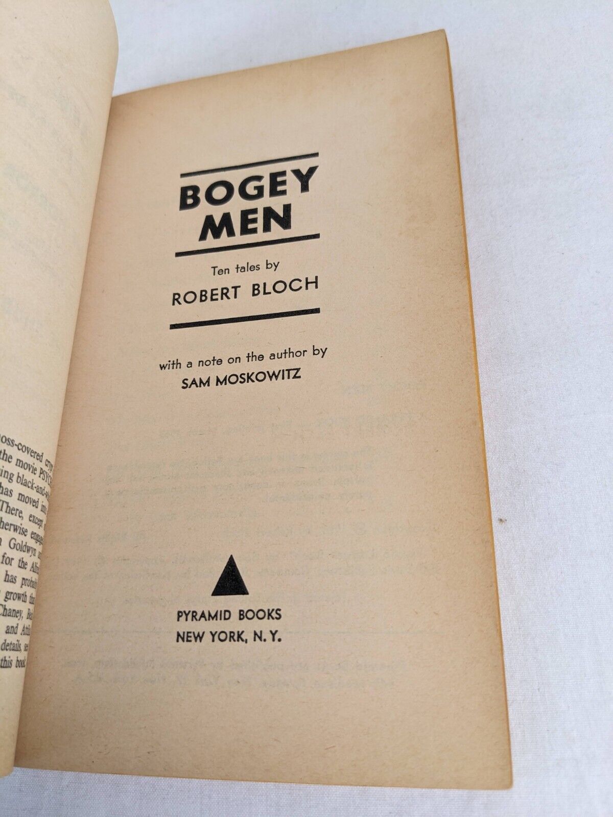 Bogey Men by Robert Bloch 1963 First Printing Pyramid Books