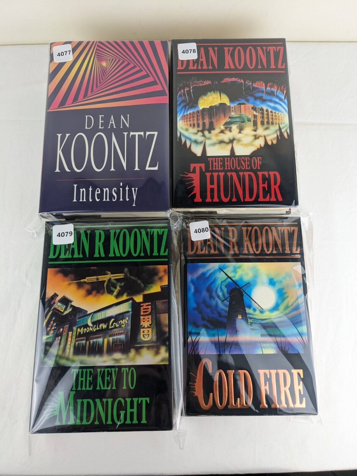 Dean Koontz Hardcover x 7 1992 Dragon, midnight, thunder, fire, funhouse etc.