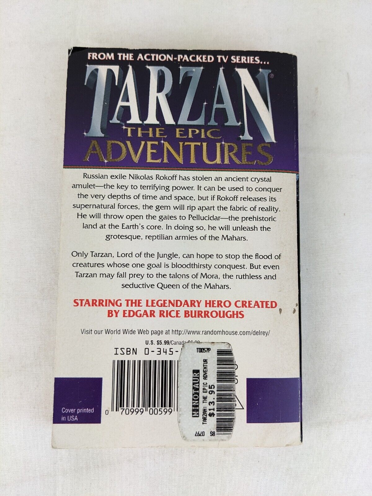 Tarzan the epic adventures by R. A. Salvatore 1998