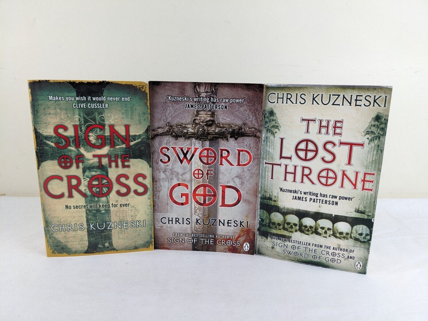 Payne & Jones Series x 3 by Chris Kuzneski 2006 Cross, God & Throne