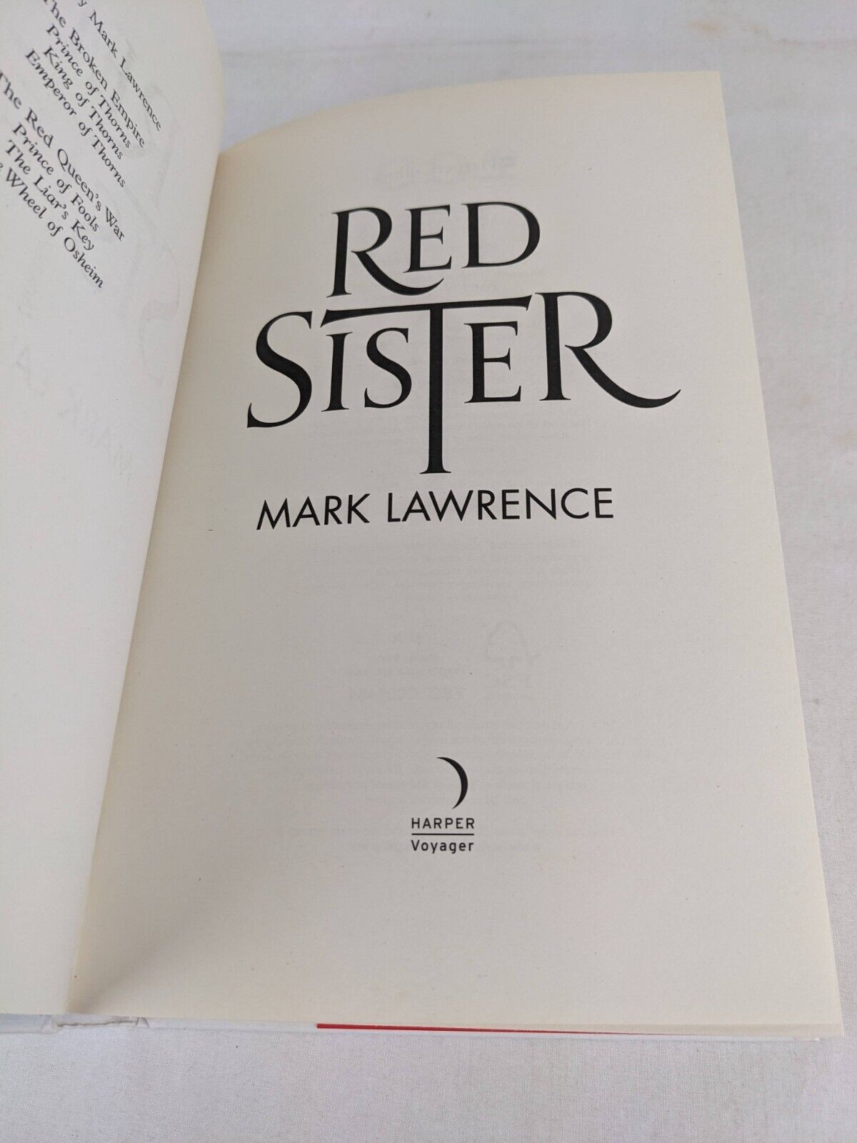 Red Sister and Grey Sister by Mark Lawrence 2017 Hardcover Book of Ancestor