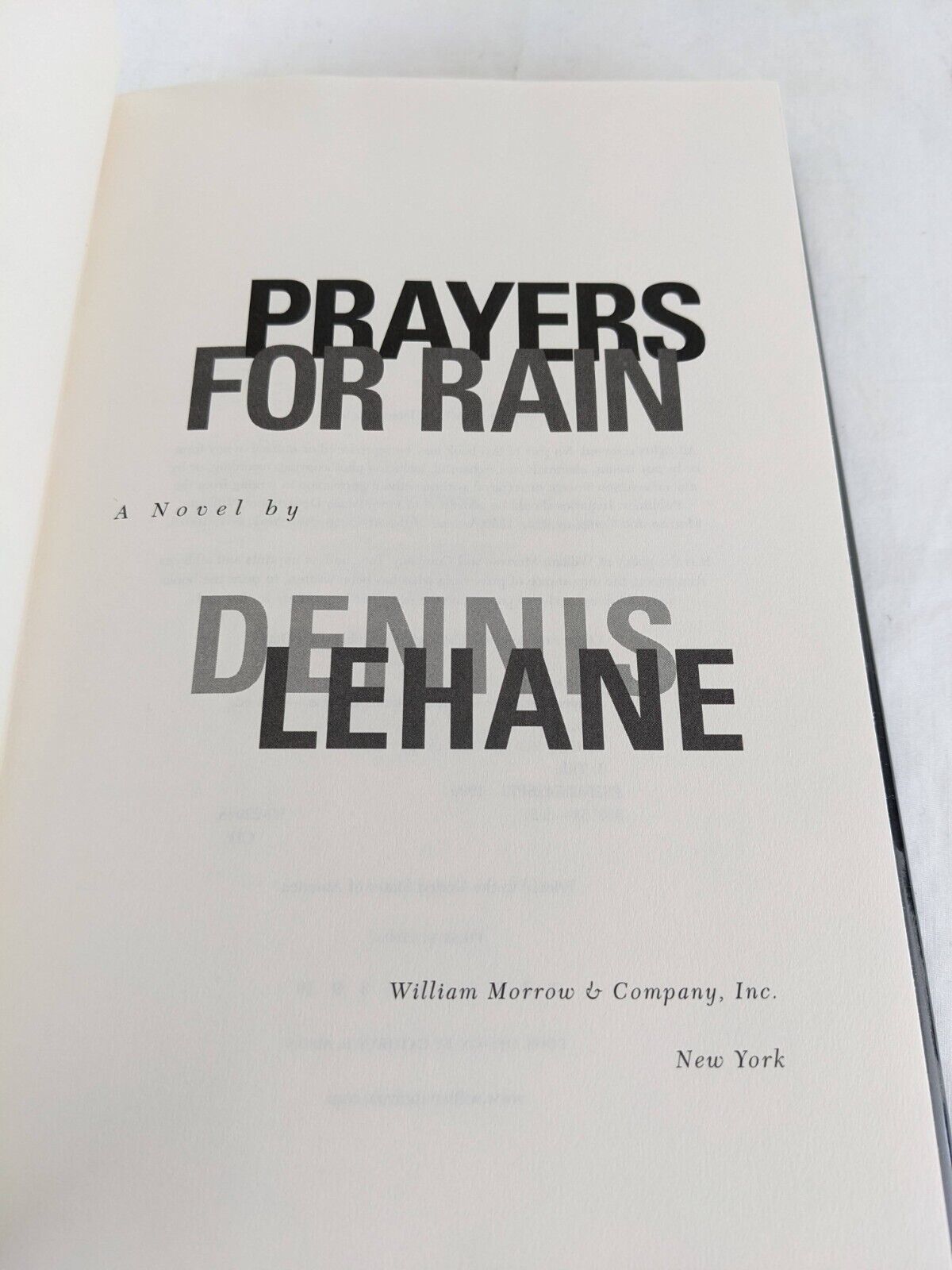 Prayers for rain by Dennis Lehane 1999 First Edition Hardcover