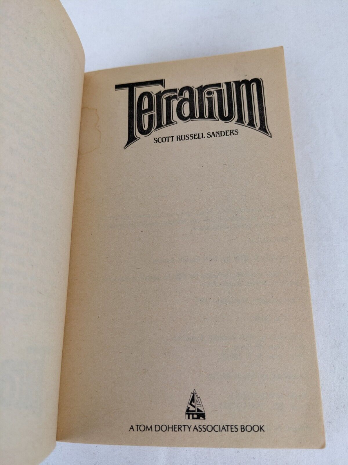 Terrarium By Scott Russell Sanders 1985 First Printing