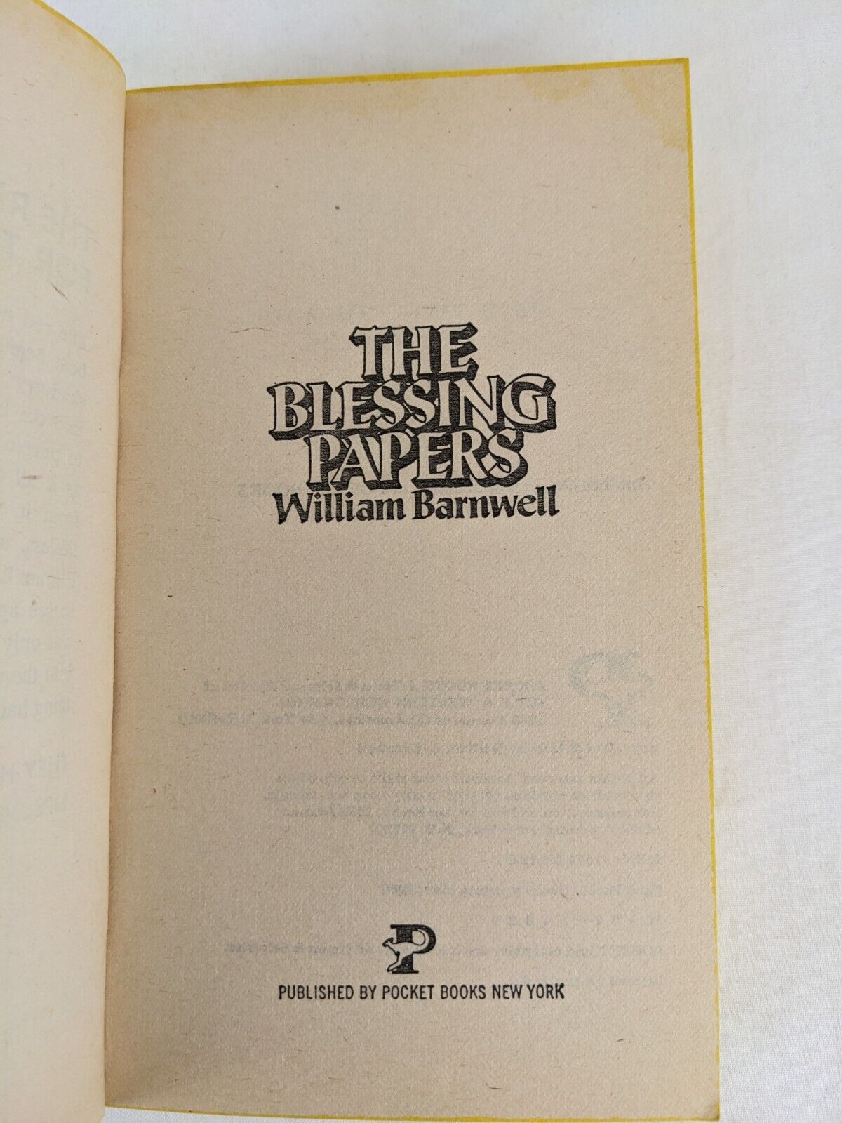 The blessing papers by William Barnwell 1980