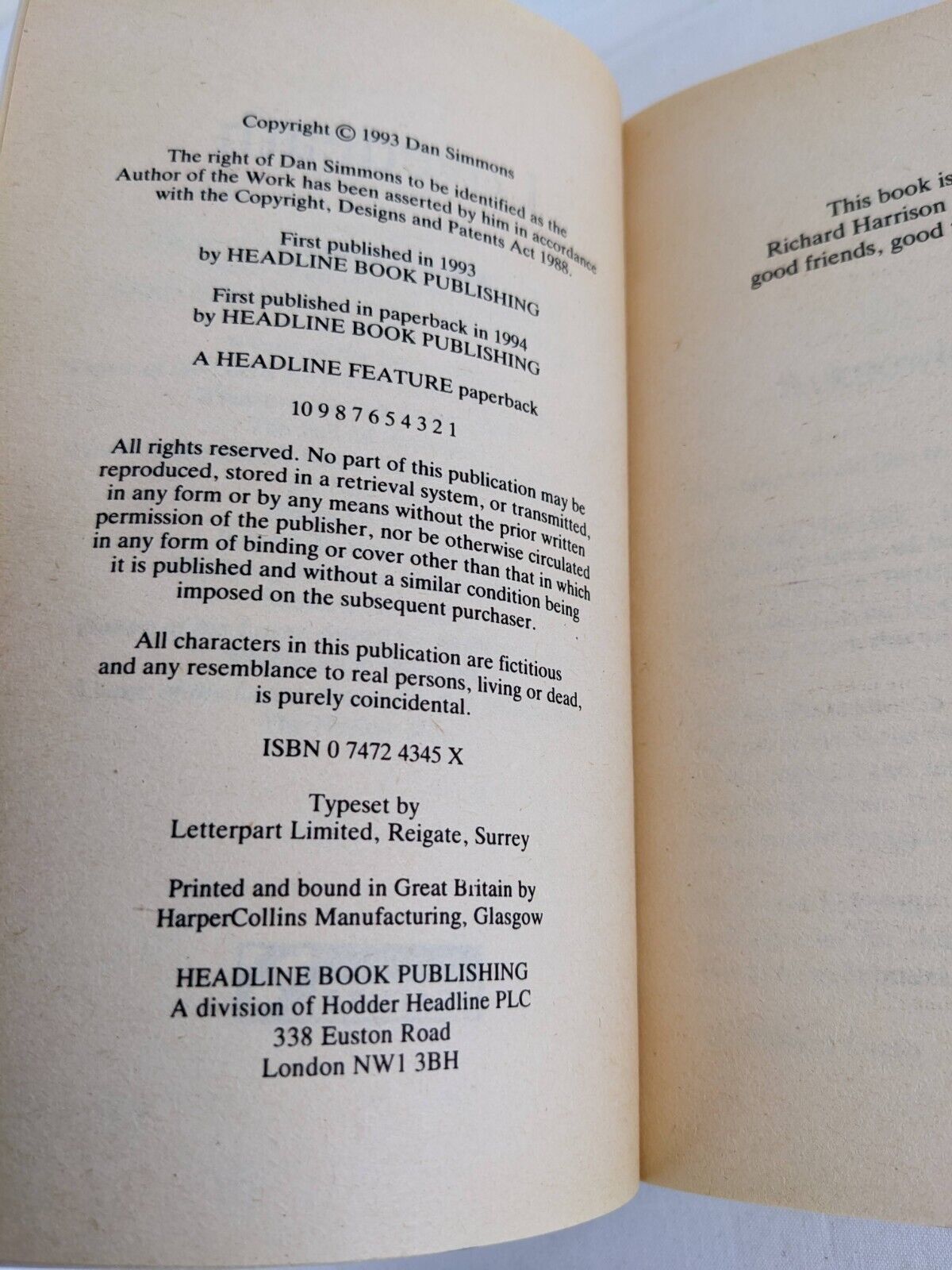 Lovedeath by Dan Simmons 1994