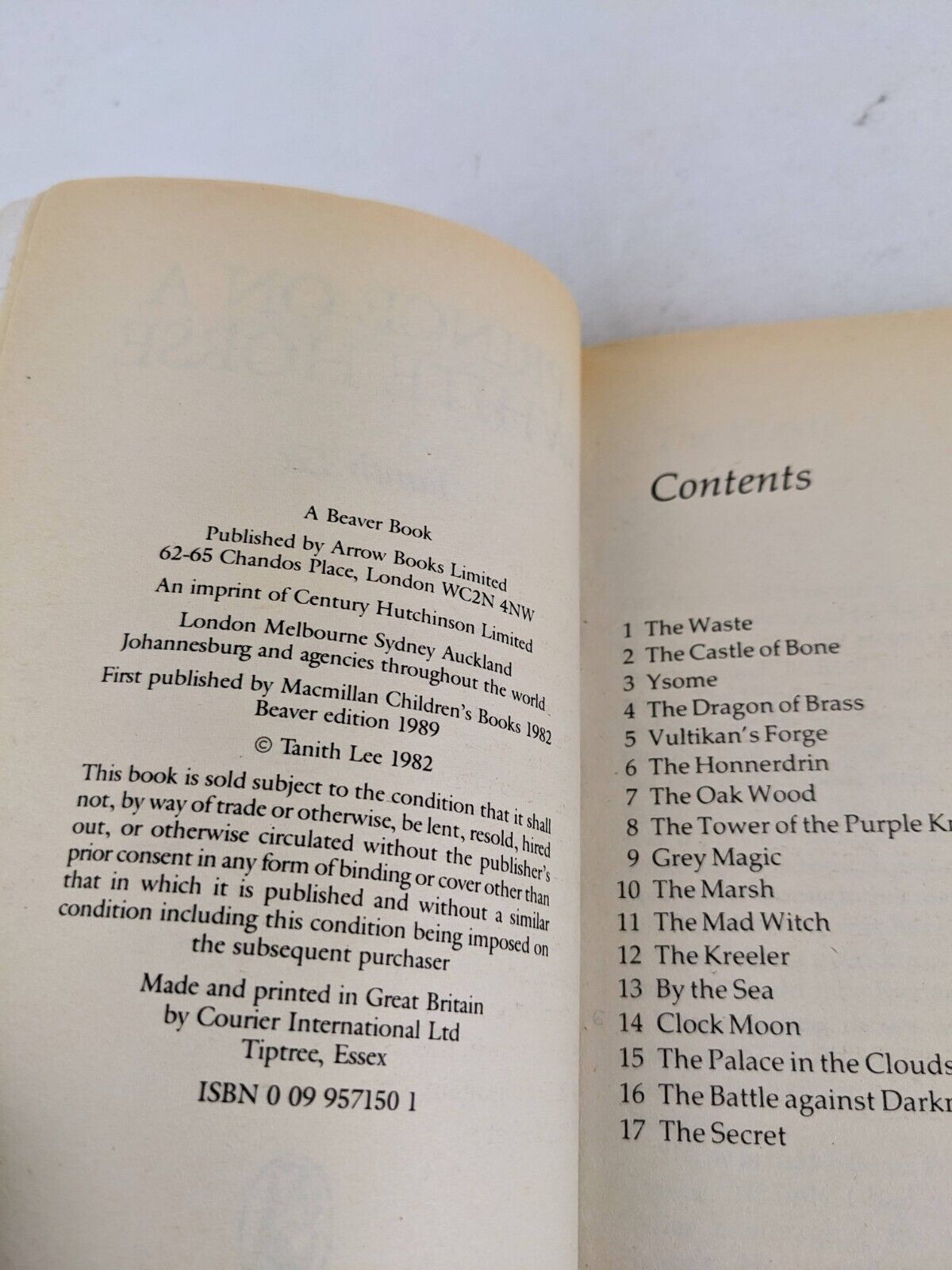 Prince on a white horse by Tanith Lee 1989