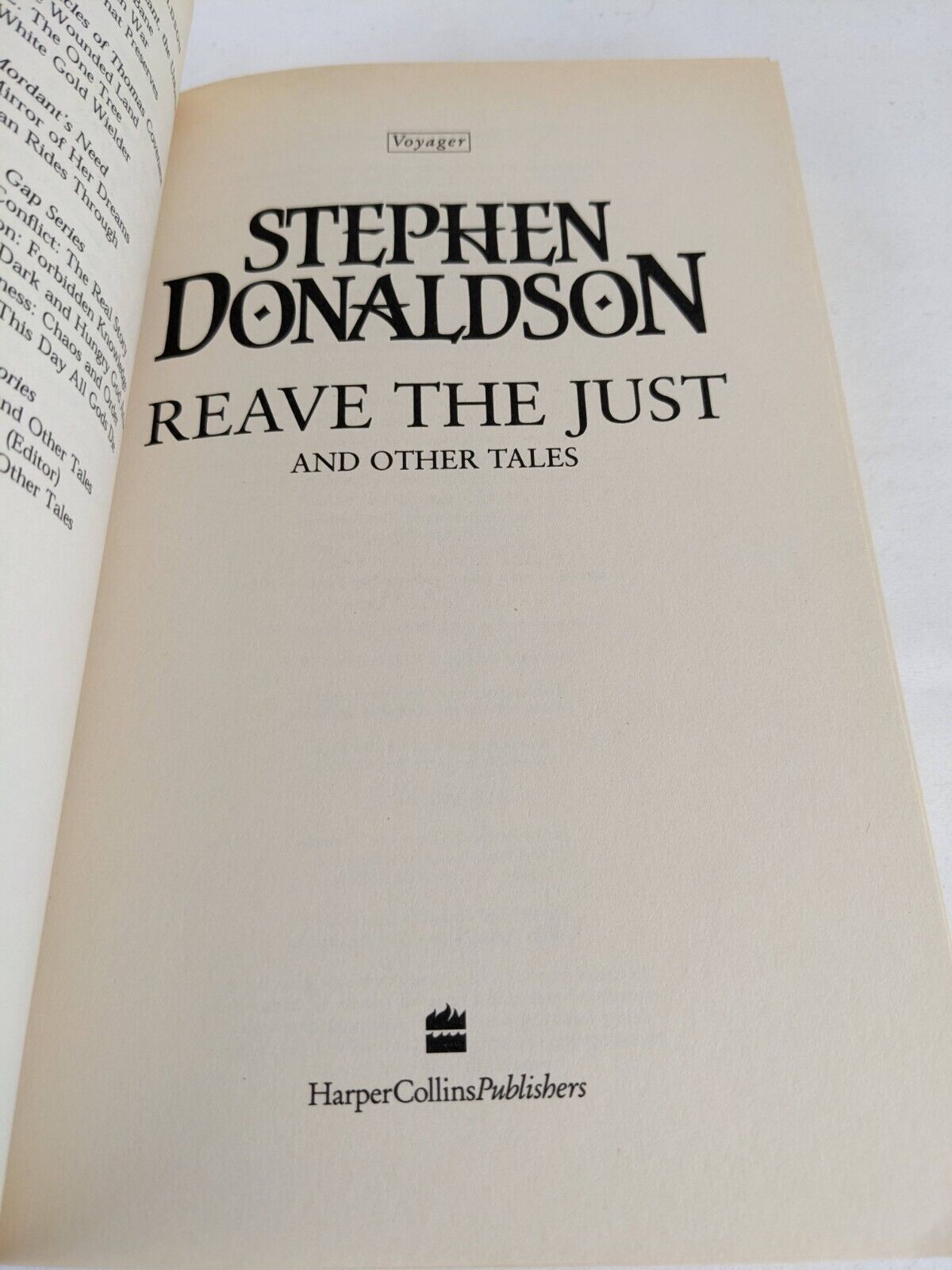 Reave the just and other tales by Stephen Donaldson 1998