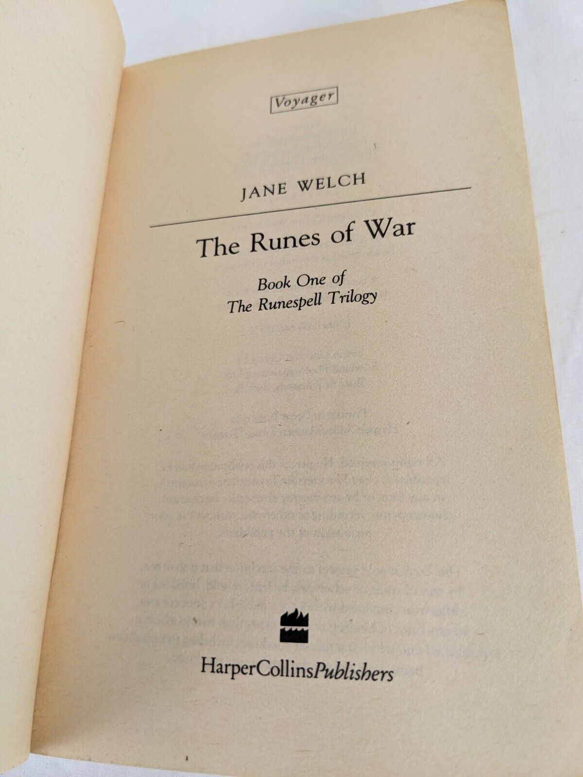 Runespell trilogy by Jane Welch 1995 The Runes of War, Lost & Sorcery