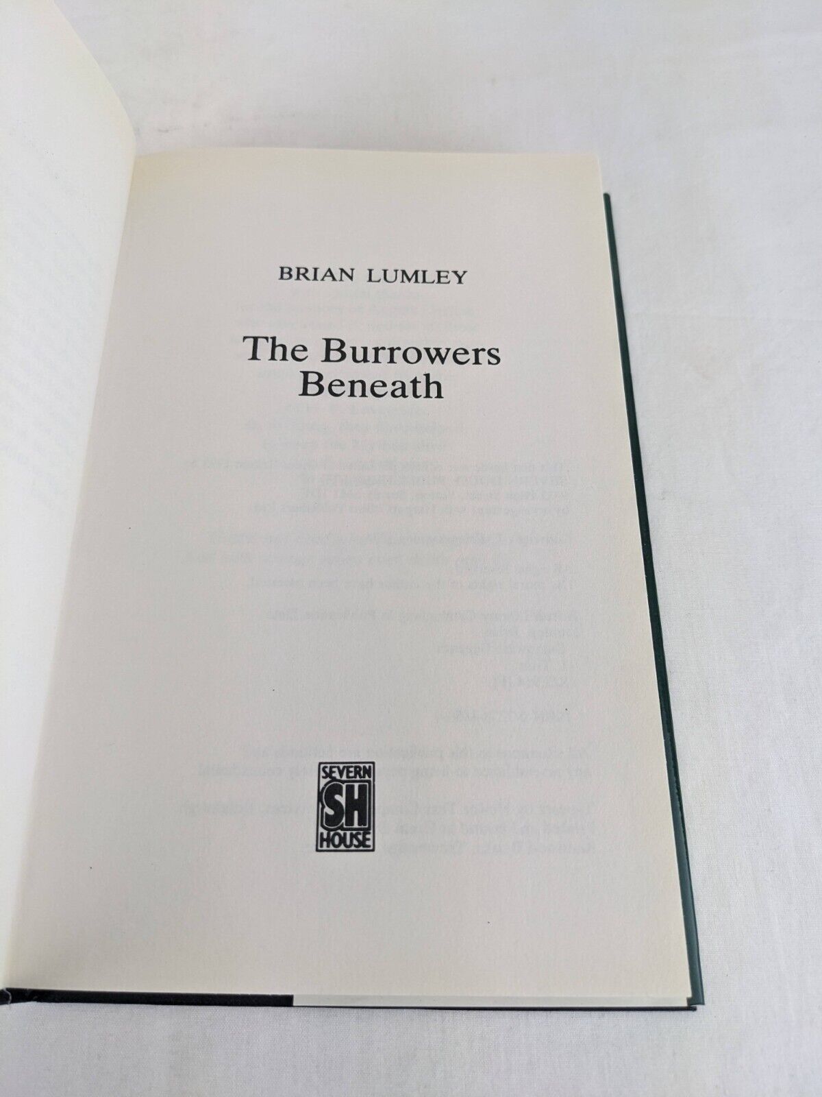 The burrowers beneath by Brian Lumley 1993 Hardcover Titus Crow