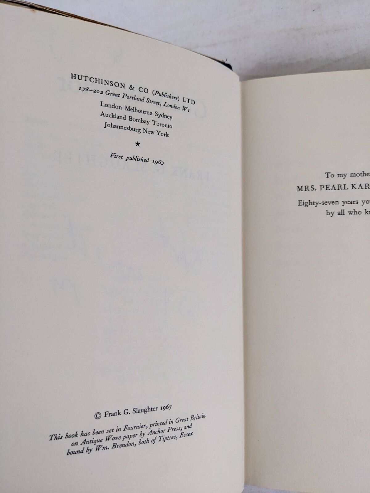 God's Warrior by Frank G. Slaughter hardcover 1967