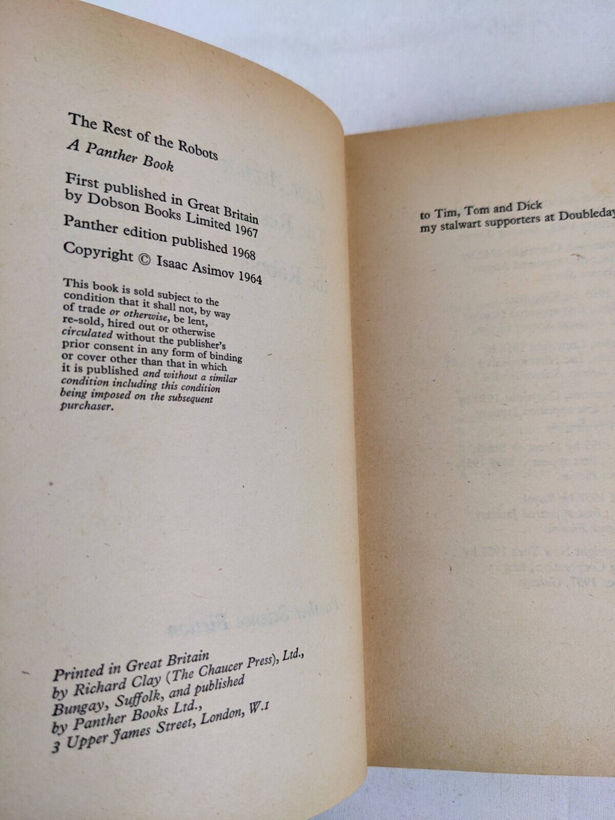 The rest of the robots by Isaac Asimov 1968 Robot Panther Edition