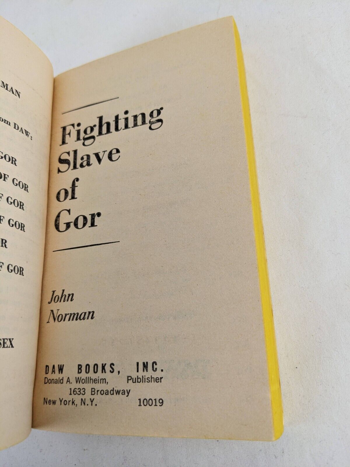Gor series by John Norman x 9 Daw SF editions 1974