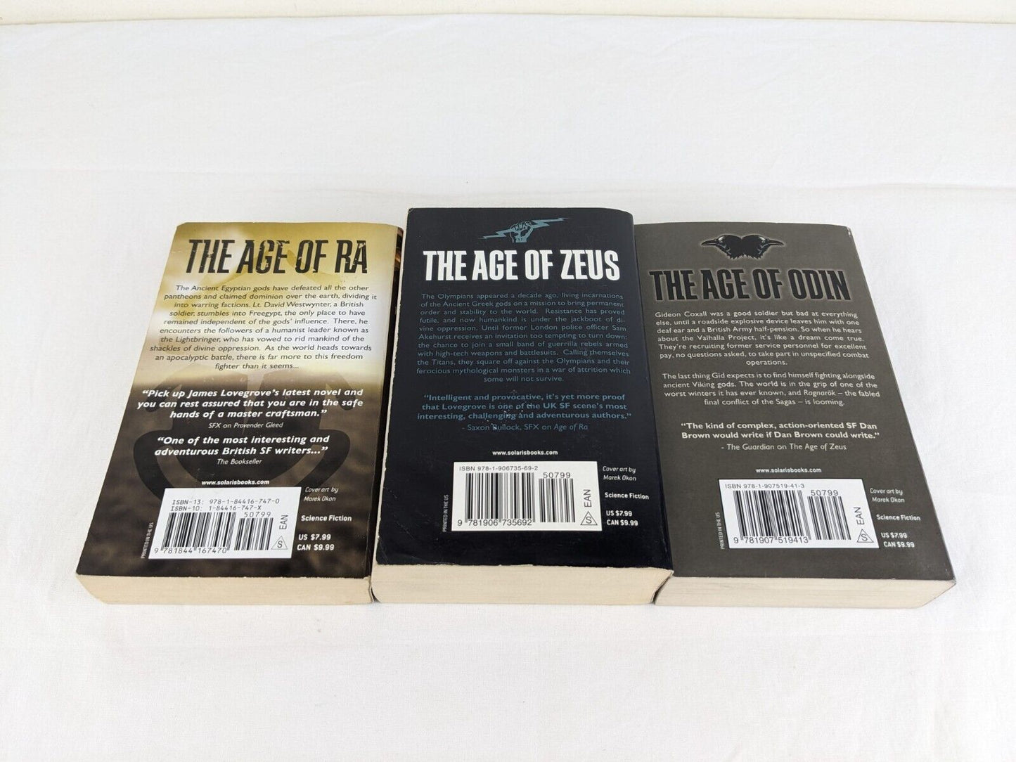 The age of Ra, Zeus & Odin by James Lovegrove 2009 Pantheon series