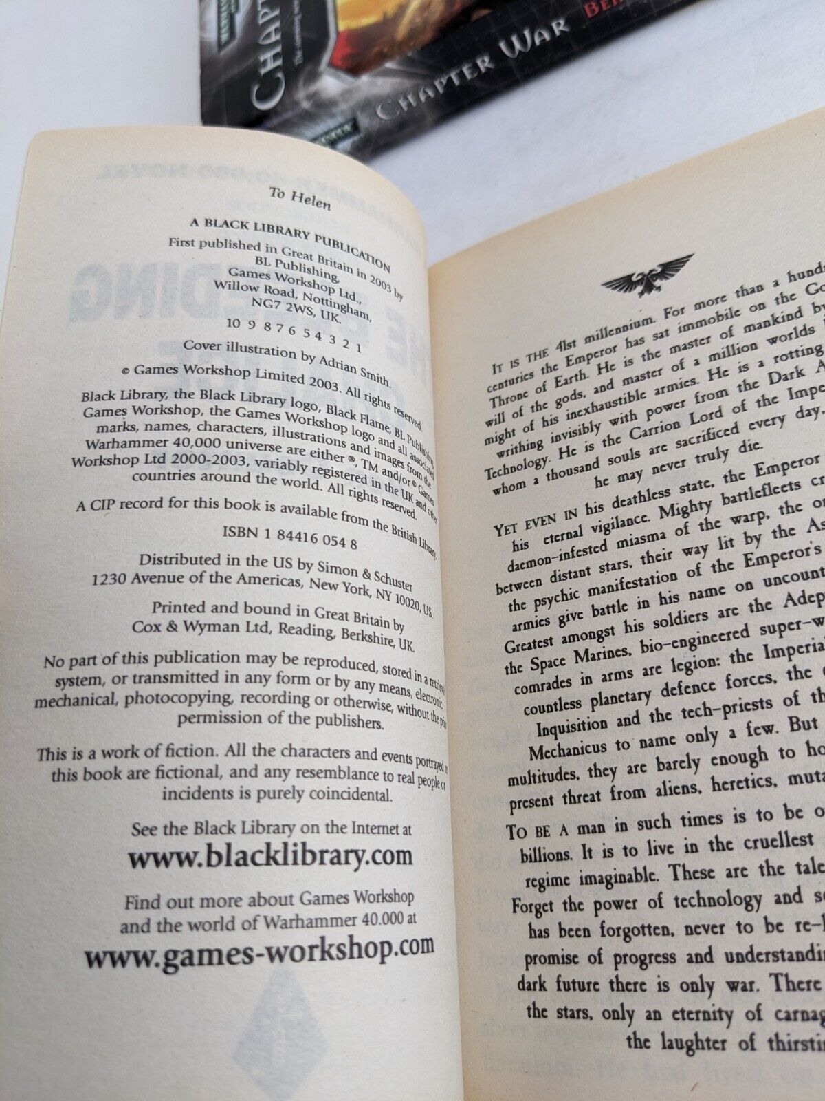 Warhammer: Bleeding Chalice & Chapter War by Ben Counter 2003 Soul Drinkers