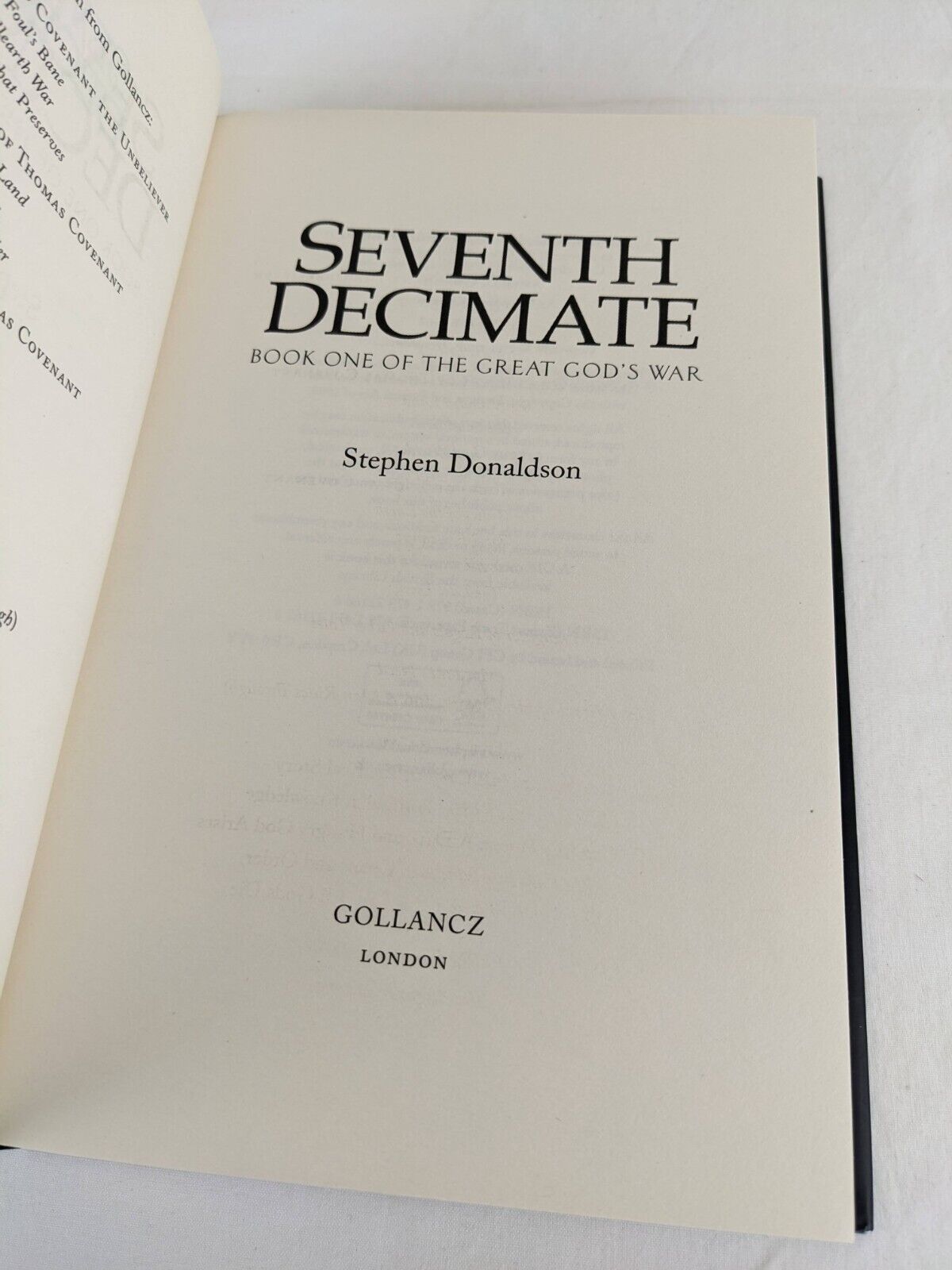 Seventh Decimate by Stephen Donaldson 2017 Hardcover Great God's War